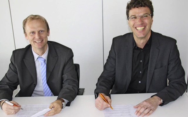 Eine gemeinsame Bildungspartnerschaft ...ealschule am Giersberg unterzeichnet.   | Foto: Andreas Peikert
