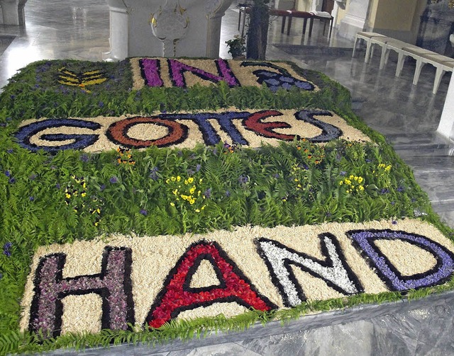 Einen Blumenteppich in der Martinskirche, wie 2013, wird es nicht mehr geben.   | Foto: Archivfoto: Bader
