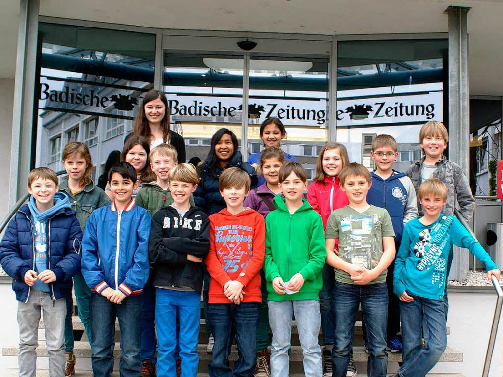 Die Klasse 4 der Alemannenschule Schallstadt-Mengen mit ihrer Lehrerin Verena Wisser. Die Klasse 4 der Alemannenschule Schallstadt-Mengen mit ihrer Lehrerin Verena Wisser.