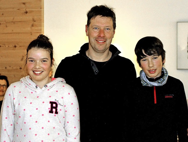 Sieger beim Familien-Riesenslalom  wur...e Ruh mit Rosa, Rdiger und Valentin.   | Foto: Konrad Ruh