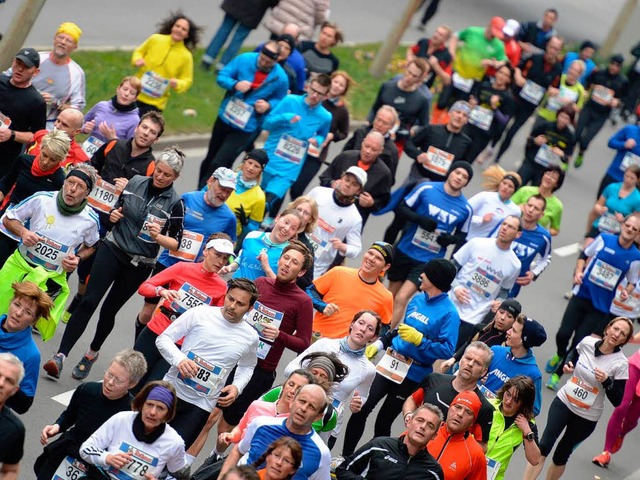 Am Sonntag starten zahlreiche Laufbege...te beim nunmehr 11. Freiburg-Marathon.  | Foto: Seeger Patrick