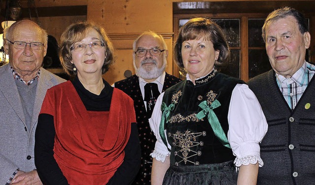Walter Neier, Ingrid Hagist (von link... Ehrenmitgliedschaft verliehen bekam.   | Foto: Cornelia Liebwein