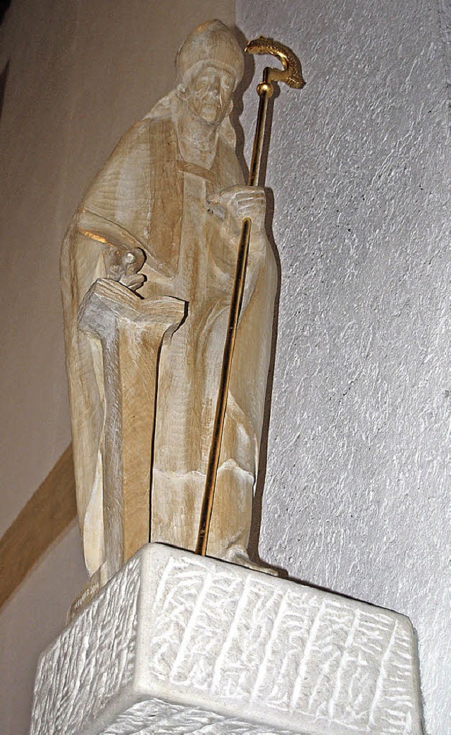 Skulptur St. Zeno wurde gesegnet in der Rickenbacher Kirche  | Foto: Katja Mielcarek