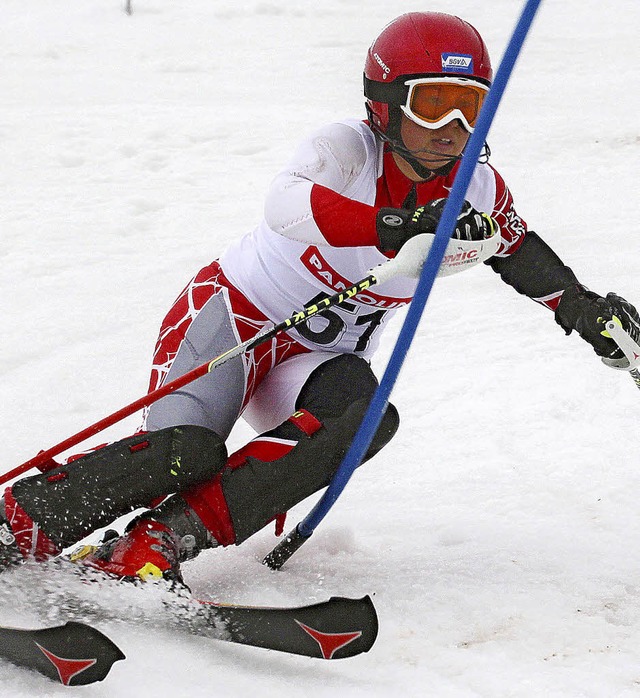 Slalomsiegerin im Nebel: Carolin Ruckes vom SC Neustadt  | Foto: siegmund