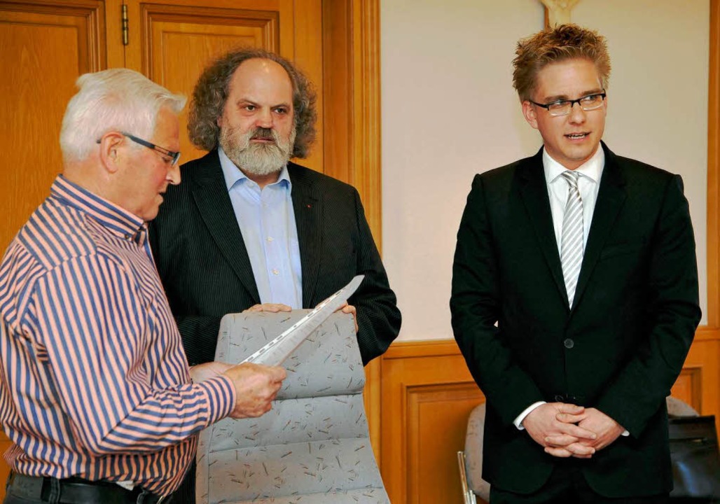 Hans Faas, Karl-Heinz Debacher und der...r von Rust Kai-Achim Klare (von links)  | Foto: Bernhard Rein, Bernhard Rein
