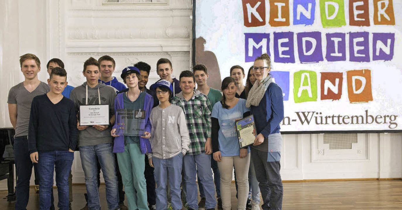 Die Montessori-Realschler bei der Preisverleihung  | Foto: MFG/Matthiessen