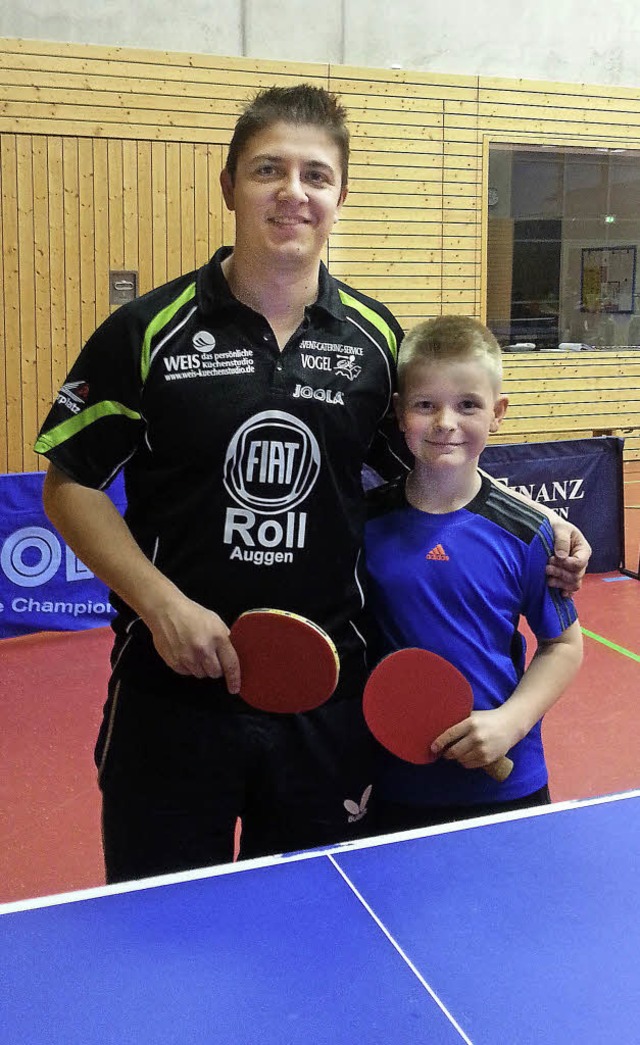 Tischtennisspieler unter sich: Lukas Hudec und Ren Grote.   | Foto: privat