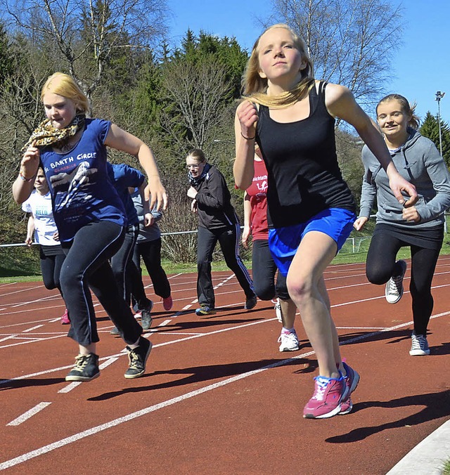 <ppp></ppp> und los! Start zum 400-Meter-Lauf im  Bregstadion  | Foto: annemarie zwick