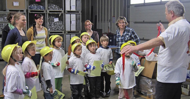 Wie funktioniert ein Klemmschloss am S...s Unadinger Kindergartens die Technik.  | Foto: Privat