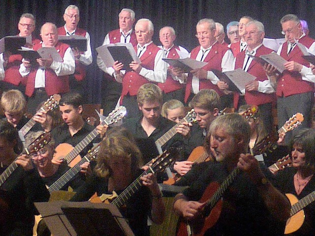 Im vergangenen Jahr trat der Mnnerges...zusammen mit dem Mandolinenverein auf.  | Foto: Eberhard Wei, Picasa