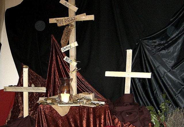 Der Ostergarten im evangelischen Gemei... Teil des Osterdorfs in Oberprechtal.   | Foto: Roland Gutjahr