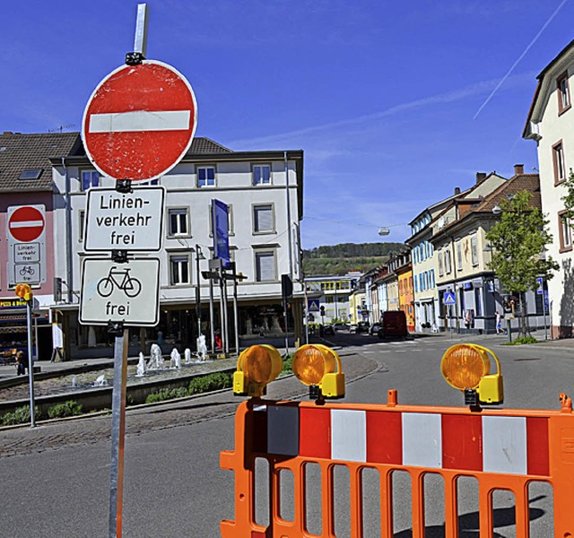 Umstrittene Sperrung am Senigallia-Platz  | Foto: Nikolaus Trenz