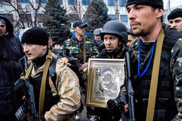 Schsse und brennende Barrikaden in der Ukraine
