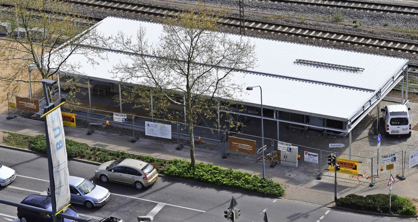 Die neue Fahrradhalle an der Bahnhofstrae.   | Foto: Nikolaus Trenz
