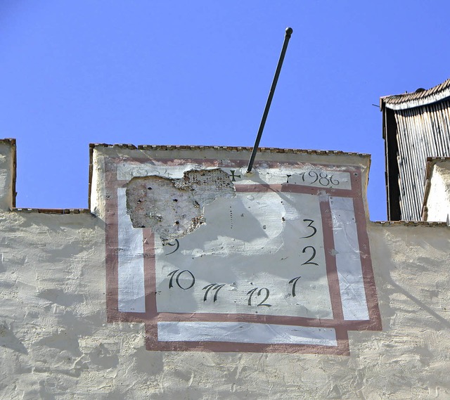 Diese Sonnenuhr auf Schloss Beuggen passt zur Situation.   | Foto: Bhm-Jacob