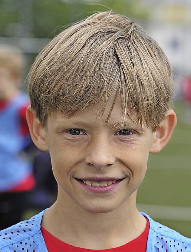 <BZ-Keyword>Benjamin Endri, 9, FC 08 .... Aber ich wachse ja auch noch.&#8220;  | Foto: Thomas Kunz