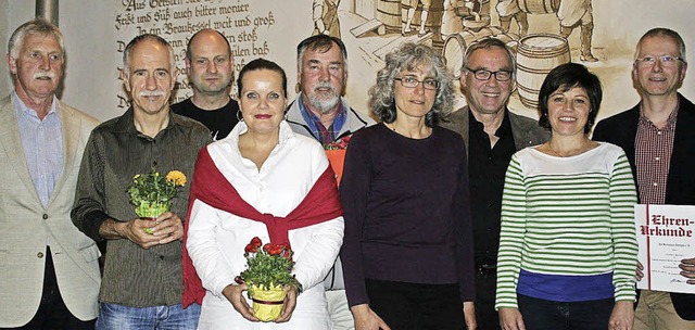 Verschiedene Ehrungen gab es in der Ja...gt auf Norbert Sexauer (ganz rechts).   | Foto: Elisabeth Jakob-Klblin