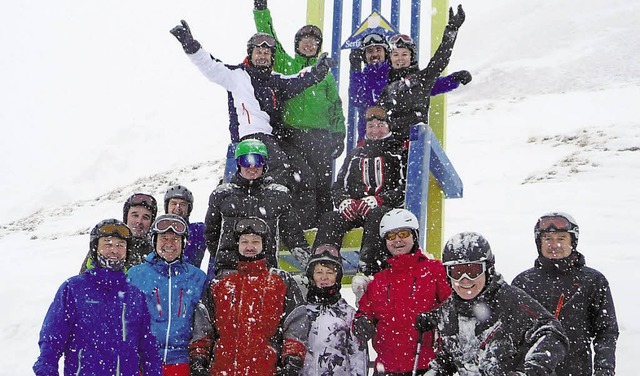 Sichtlich Spa hatten die Skifahrer beim Arlberg-Ausflug.  | Foto: .zvg