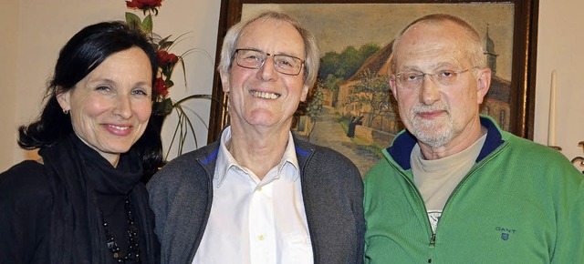 Vorsitzender Hermann Seidel (Mitte) ve...grt fr sie Dietmar Fulde (rechts).   | Foto: Martina Proprenter