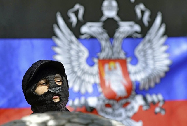 Ein pro-russischer Aktivist  in der Stadt Slawjansk   | Foto: AFP