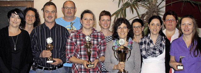 Die Sieger des Vereinspokalschieens e...artin Monika Bohn (Zweite von rechts).  | Foto: Jrgen Schweizer