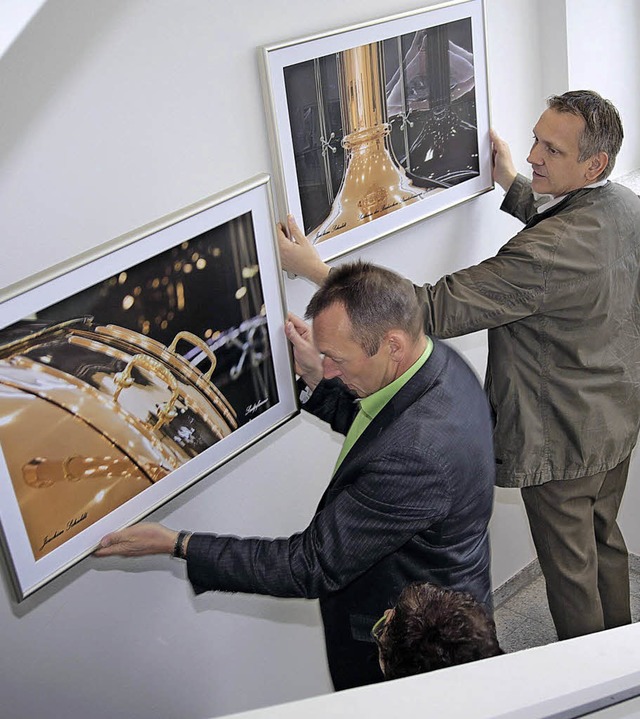 Umbau abgeschlossen (von links): Die b...fes, Horst Vllmecke und Oliver Rumpf.  | Foto: Wilfried Dieckmann
