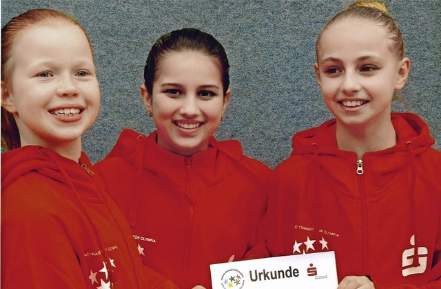 Jugend trainiert fr Olympia, Rhythmis...Nicole Mak, Darja Herdt, Juliana Weber  | Foto: privat