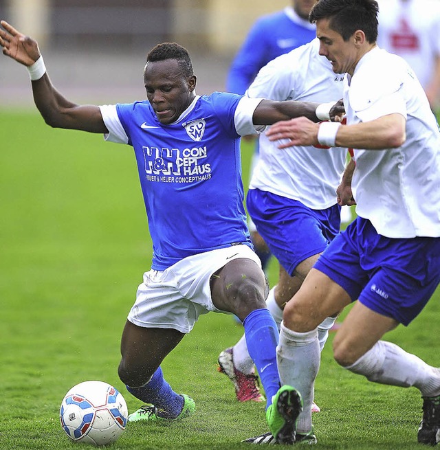 Sechs Saisontore fr den SV Weil: Fayi...s,  im Spiel gegen den FC Radolfzell)   | Foto: meinrad Schn