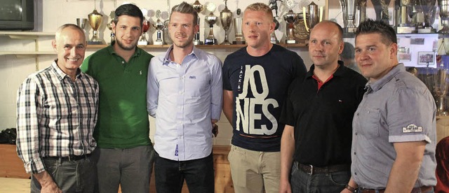 Die Fusion ist beschlossene Sache:  He...Vorstand Sport SV Hartheim (von links)  | Foto: Otmar Faller