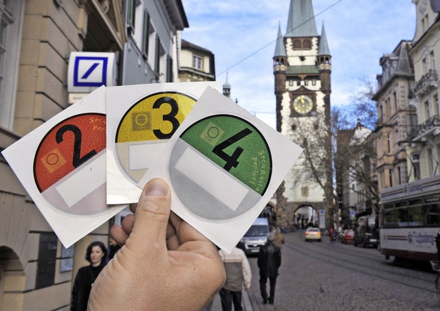 Auch in Freiburg gilt die Plakettenpflicht.   | Foto: dpa