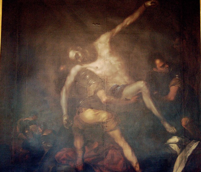 Die Abnahme des heiligen Andreas vom K...Grnen Salon des Kollegs St. Blasien.   | Foto: Claudia Renk