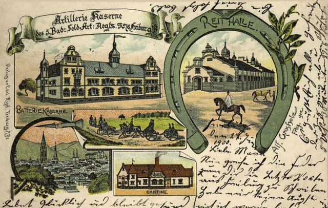Relikt der einstigen Garnisonsstadt Fr... auf einer 1901 gezeichneten Postkarte  | Foto:  Archiv Manfred Gallo