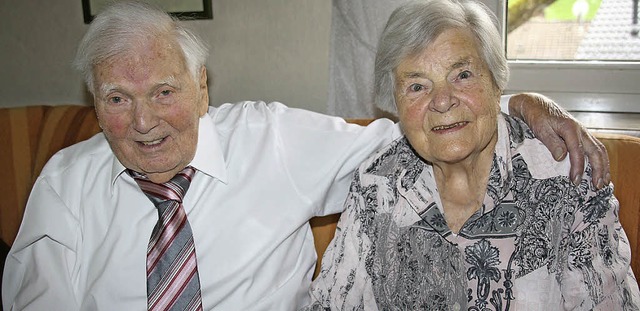 Sie sind seit 65 Jahren verheiratet: F...dhotel Reckenberg in Stegen-Eschbach.   | Foto: Andreas Peikert