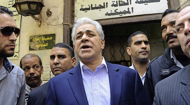 Hamdin Sabbahi bei der Registrierung seiner Kandidatur in Kairo   | Foto: AFP