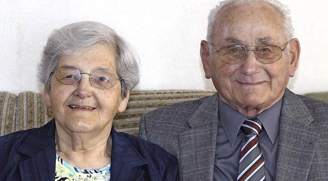 Brunhilde und Berthold Siefert: seit 60 Jahren ein Paar   | Foto: ulrike hiller