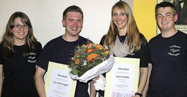 Die bisherigen  Vorsitzenden Lars Kanz... Michaela Kanzinger und Roland Maier.   | Foto: Horst David
