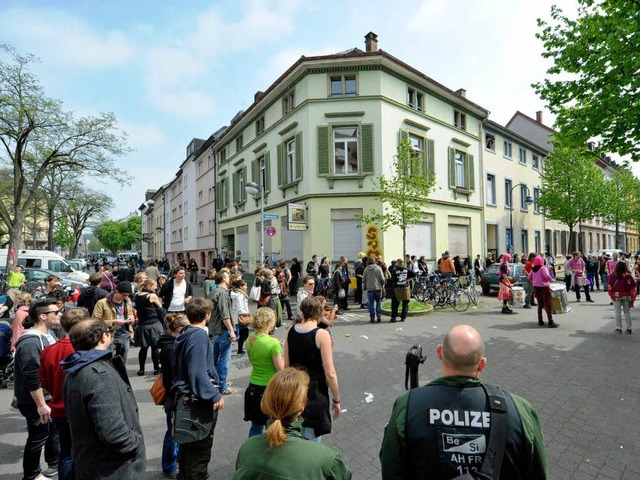 Polizei setzte  am 1. Mai 2013 das Festverbot durch.   | Foto: bamberger