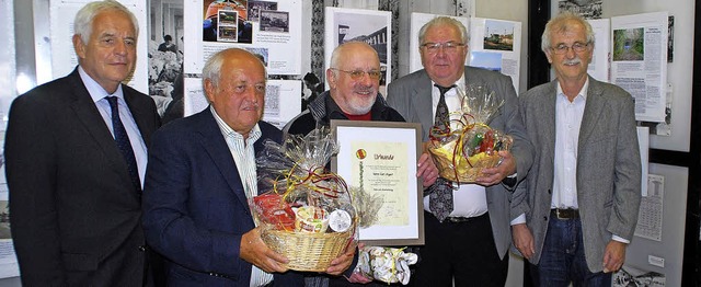 Festakt 30 Jahre Pro Schiene im Zeller...rsitzende Jost F. Noller (von links).   | Foto: Steinfelder