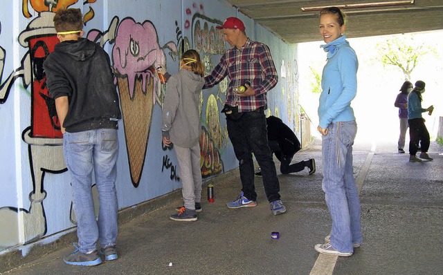 &#8222;Etwas Besonderes:&#8220; Jugend...n der Mobilen Jugendarbeit in Staufen.  | Foto: Dorothee Mller-Barbian