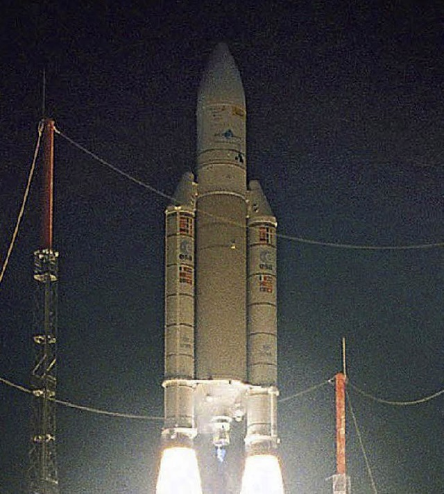 Frankreich  hat die Rakete  Ariane auf den Weg gebracht.   | Foto: DPA