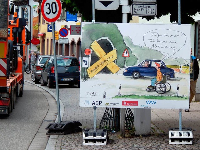 Die Verkehrsbelastung auf der offiziel... erlaubt oder fr Anwohner ertrglich.  | Foto: Sylvia Timm