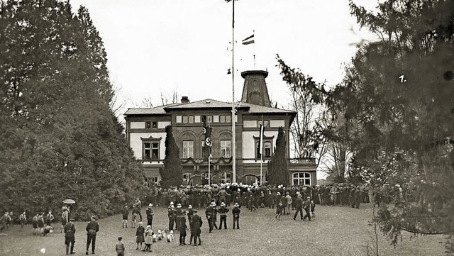 Die Maifeier im Park des Scheffelrealgymnasiums in Sckingen im Jahr  1935   | Foto:  Stadtarchiv Bad Sckingen