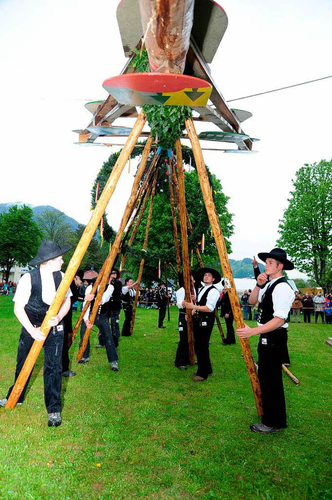 Maibaumstellen in Simonswald