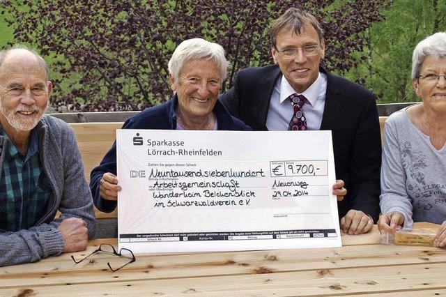 Schwarzwaldverein freut sich ber 9700 Euro