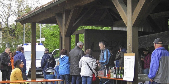 Damit alles in gemtlichem Rahmen blei...sstation auf der Strecke in Bottingen.  | Foto: Marco Kupfer