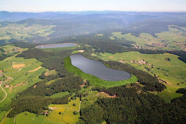 Ob es je dazu kommt, dass neben dem ak...dorf liegen wird, ist weiter ungewiss.  | Foto: Montage: Schluchseewerk AG