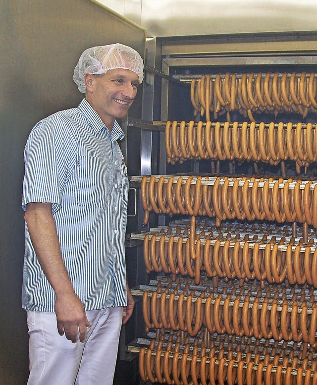 Hermann Linder in seiner neuen  Produktionsanlage.   | Foto: Grttinger