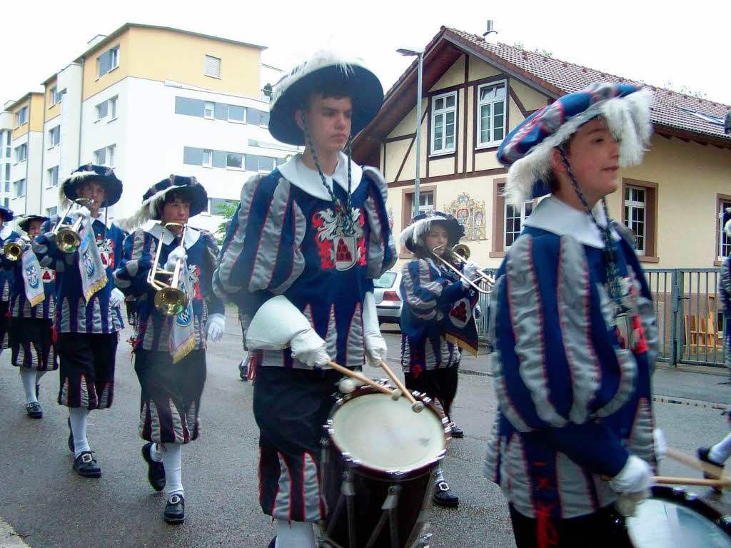 Schwarzenberger Herolde in Waldkirch unterwegs.