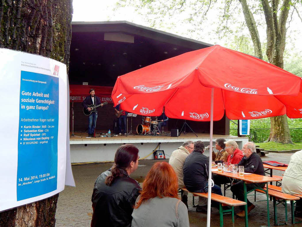 DGB-Veranstaltung an der Schlettstadtallee.