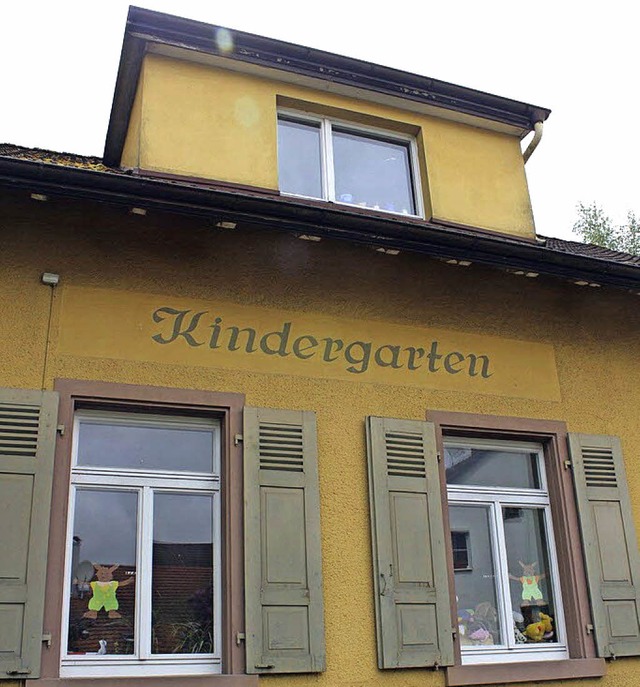 Den Neubauplnen der evangelischen Kir...sbedrftige Hebelkindergarten im Weg.   | Foto: Anja Bertsch